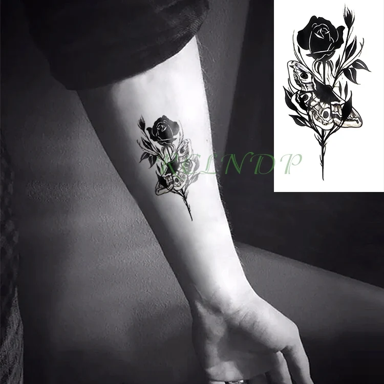 Водостойкие временные тату наклейки Роза Лаванда поддельные Татто красивые Wisteria