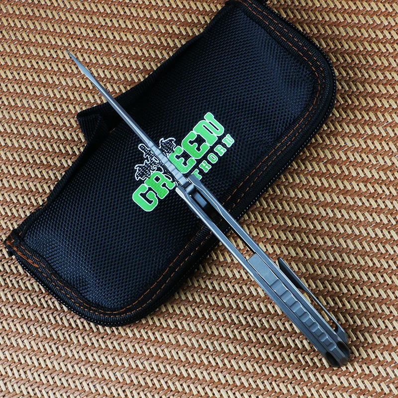 Green thorn NEON ZERO D2 blade + TC4 титановый походный практичный бытовой складной нож для