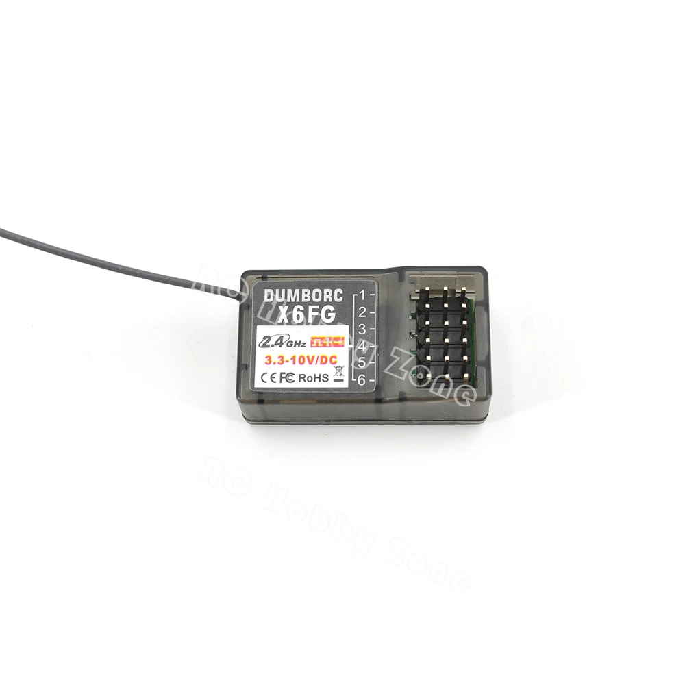 DUMBORC-receptor X6FG X6F X6DC X6DCG X6YC X6YCG 2,4G 6CH con giroscopio para transmisor DUMBORC X6 X4 X5, mando a distancia con luz LED-4