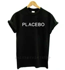 Женская футболка с принтом букв плацебо, невыцветающая Повседневная забавная футболка премиум-класса для леди, девушек, женщин, футболки, топ с графическим принтом, футболка на заказ