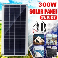 300w solar panel fast charging waterproof portable dual 125v dc usb emergency charging outdoor battery charger for yacht rv car