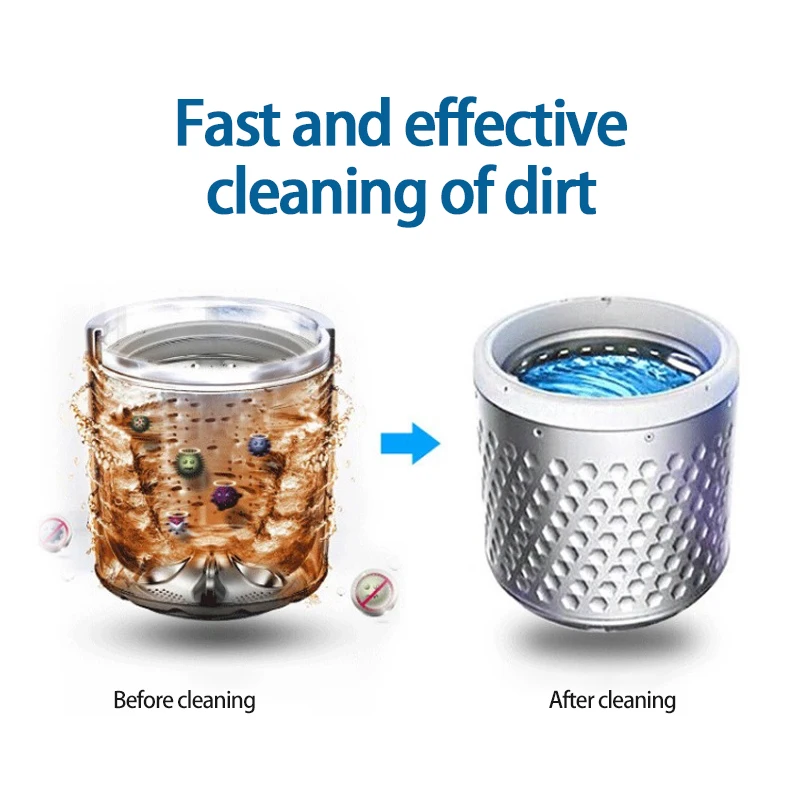 

10PCS Washing Machine Cleaner Tablets Washer Cleaning Descaling Detergent Spherical Effervescent Tablet Cleaning Products