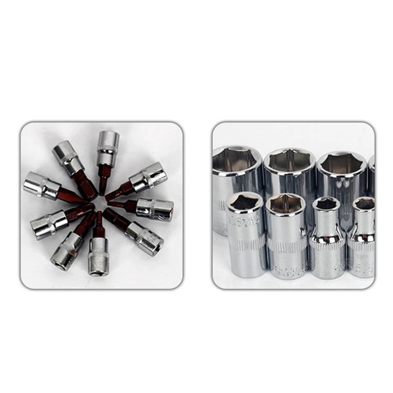 

46 Pcs Spanner Socket Set 1/4 Inch Screwdriver Ratchet Wrench Set Kit Car Repair Tools Combination Hand Tool Set