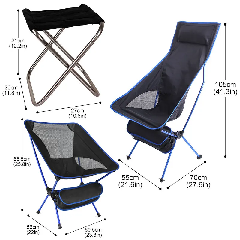 구매 야외 캠핑 의자 옥스포드 헝겊 휴대용 접는 길어 캠핑 좌석 낚시 축제 피크닉 바베큐 비치 초경량 의자
