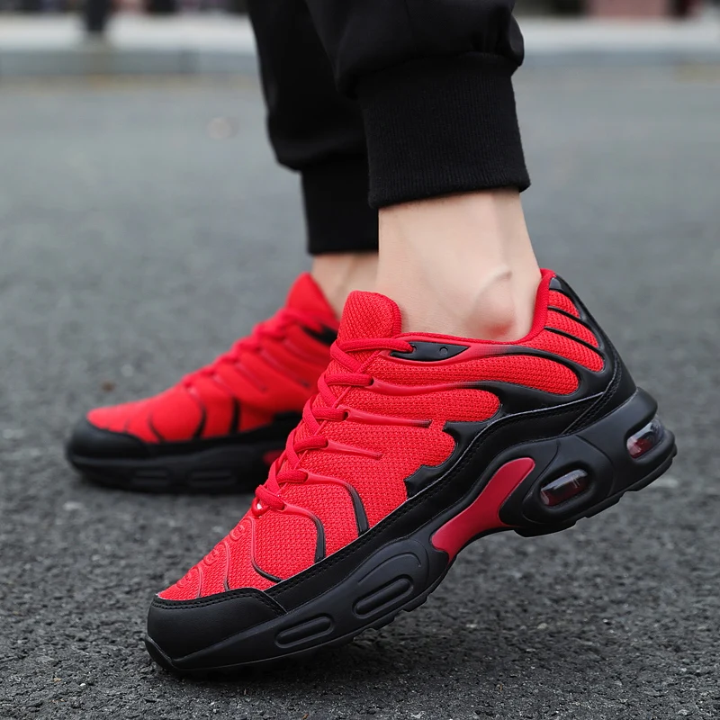

Hot Sale Men's Casual Shoes 2020 Anti-slip Cushioning Male Red Sneakers Four Season Outdoor Flat Men Walking Shoes Big Size39-47