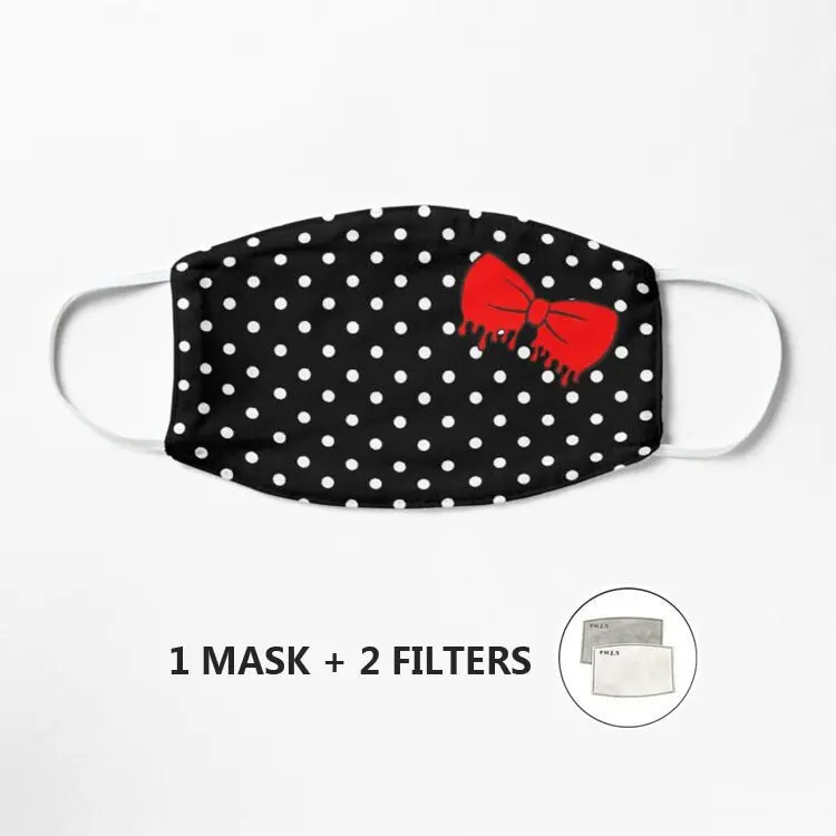 

Маска Минни Drippy с бантом Пыленепроницаемый Чехол для рта моющаяся женская маска для улицы многоразовая маска для рта