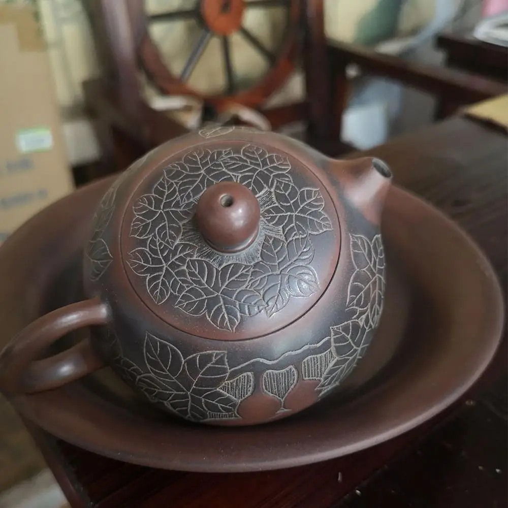 Nixing Clay Teapot filter Xishi Tea Pot Beauties Handmade Carving Gourd Customized Gifts with Natural Healthy Pottery | Дом и сад