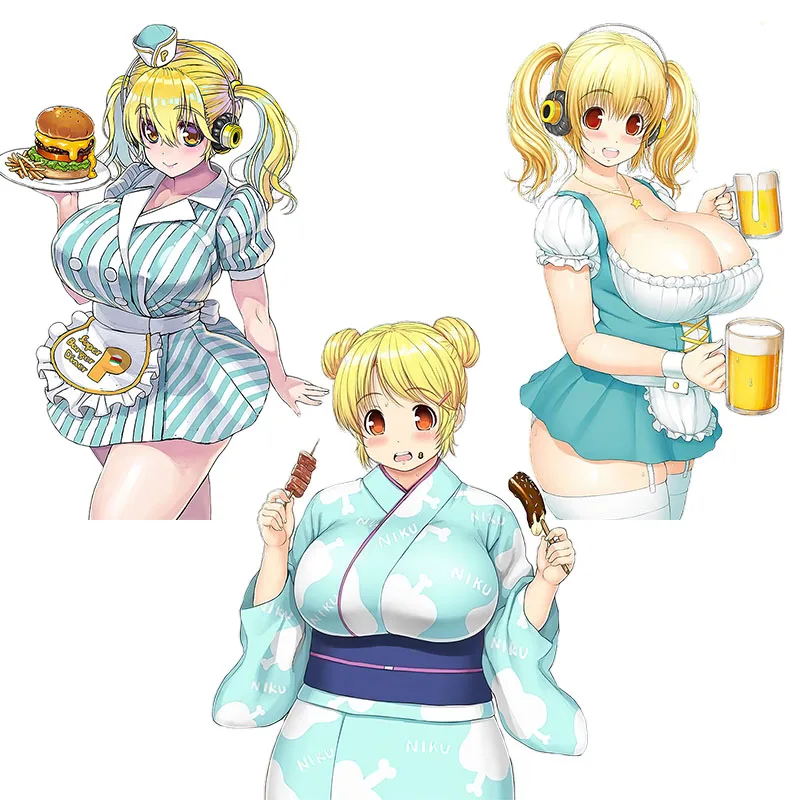 Виниловая наклейка на стену Three Ratels CA108 Super pochaco ni3% lovely Anime girl капот автомобиля | Дом