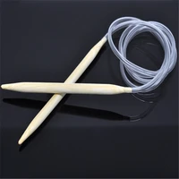 8mm bamboo circular knitting needles transparent tube crochet hooks set diy crafts loom tools 120cm47 28 long 1 pc