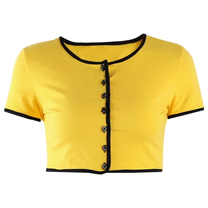 

2022 стройнящий кардиган с круглым вырезом, однотонная женская футболка с коротким рукавом