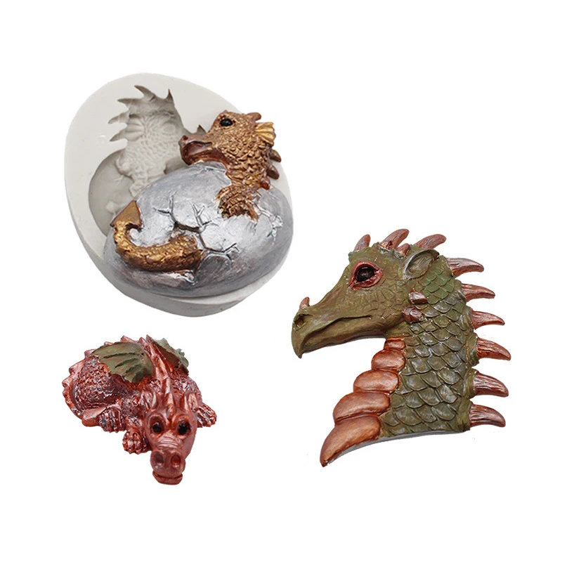 1 шт. пасхальное яйцо динозавра силиконовая форма помадки дракон для жевательной