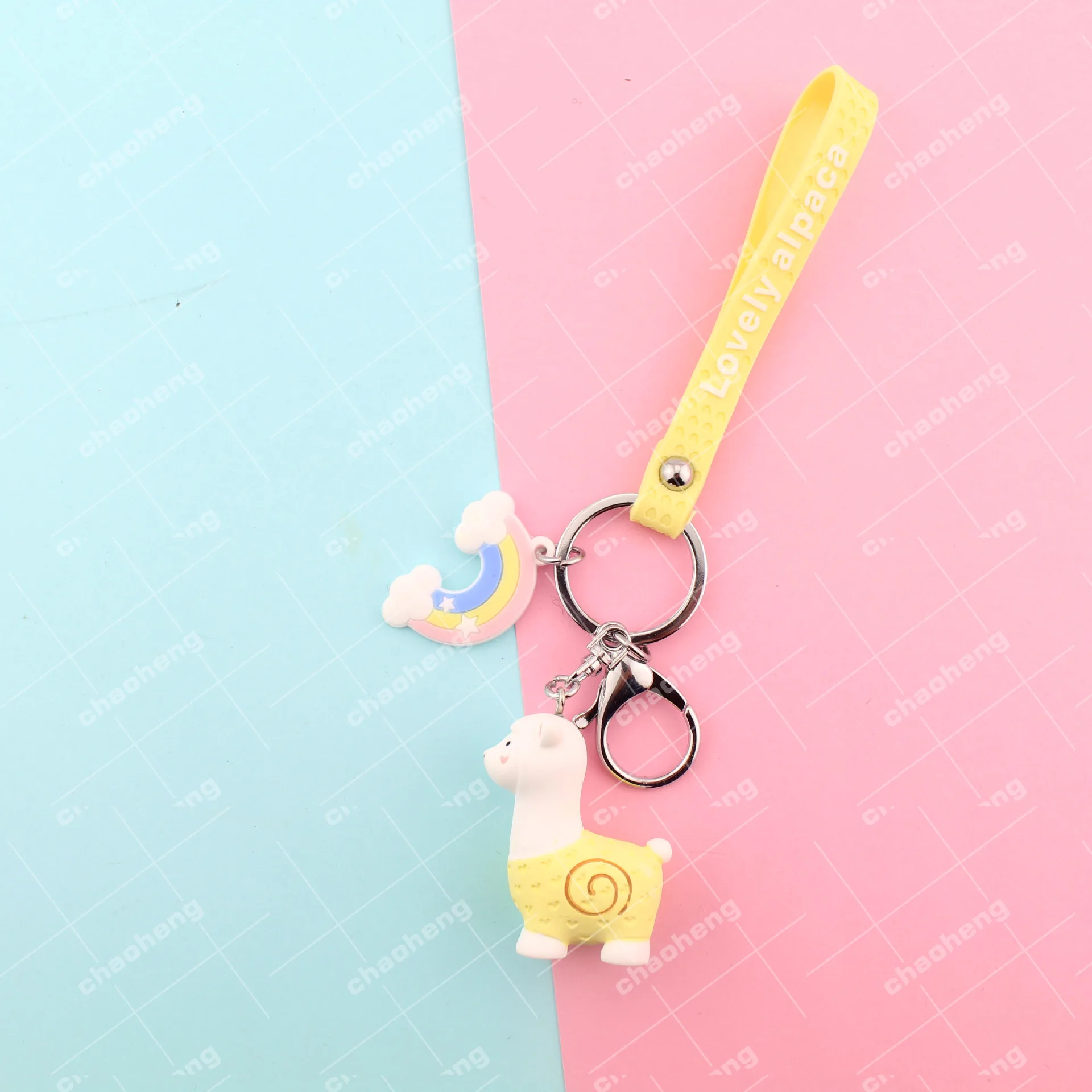 2020 Творческий Радуга альпака брелки для ключей личности в виде героев