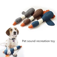 cartoon wild goose plush dog toys resistance to bite squeaky sound pet toy for cleaning teeth puppy dogs chew supplies