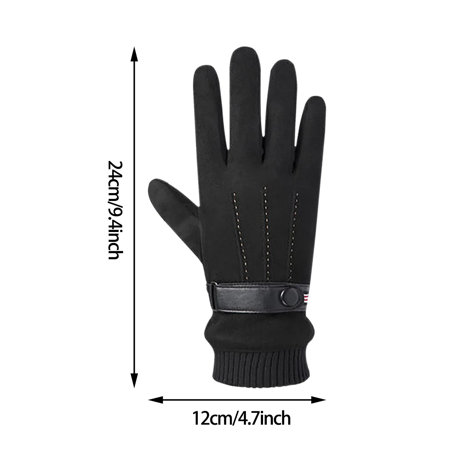 

Sagace 2021 New Gloves Winter Outdoor Fasion Men's Fleece Warm And Cold-proof Suede Full Finger Cotton Gloves