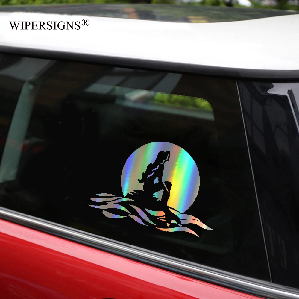 Наклейки и наклейки на автомобильный бампер Русалка под луной Стайлинг