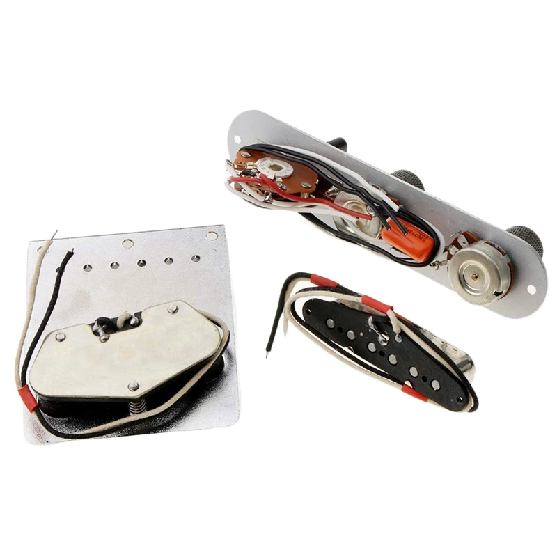 6 Strings Saddle Bridge Plate 3 Way Switch Control Neck Pickup Set for Fender TL Telecaster Electric Guitars Replacement | Спорт и