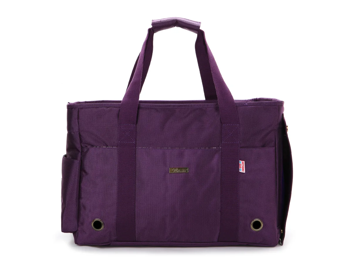 

Free Shipping Purple Nylon Double-stranded Pet Dogs Carrier Bag Fashion Small Puppy Dogs Bag