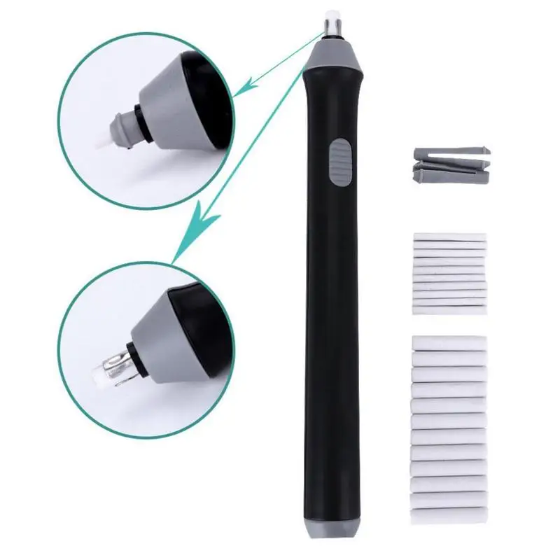 Стирательная резинка для детей ручка-карандаш на батарейках 3 цвета школы