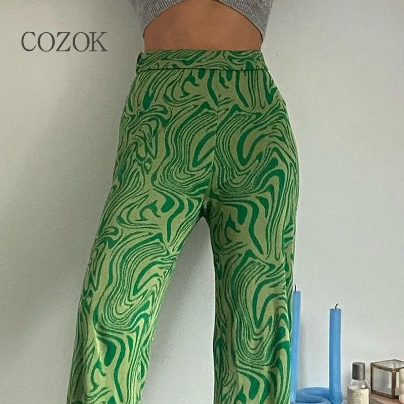 

vintage streetwear high fashion womens loose pants Tie Dye Bohemian Loose Elastic Waist Tie Dye Mid harajuku pants
