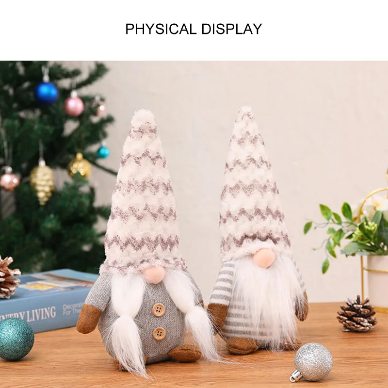 

Безлицевая кукла Gnome, Плюшевые Вязаные Игрушки с надписью «Merry Christmas», рождественские украшения, рождественские украшения, подарки для детей...
