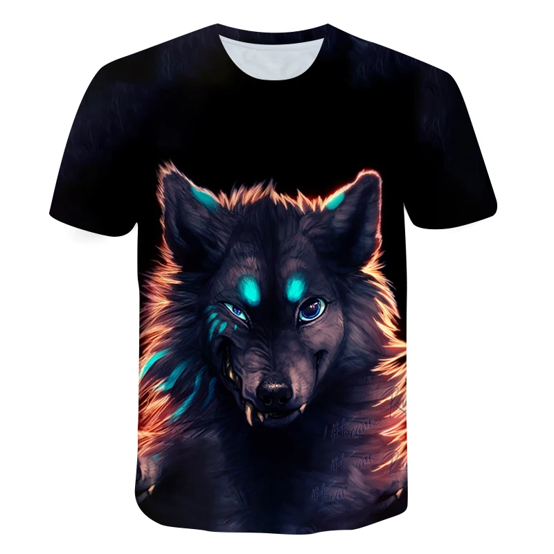 

Male and Female T-shirt Male 6XL Wolf 3D Print Anima Funny T-Shirt for Men Short Sleeve Summer Tops Street Fashion TShirtt