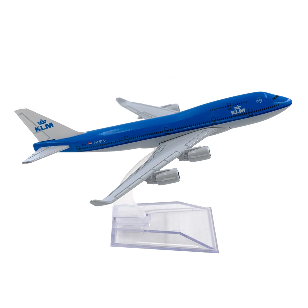 

1/400 Scale Alloy Aircraft B747 KLM Royal Dutch Airlines 16cm Plane Boeing 747 Model Toys Decoration Children Gift Collection