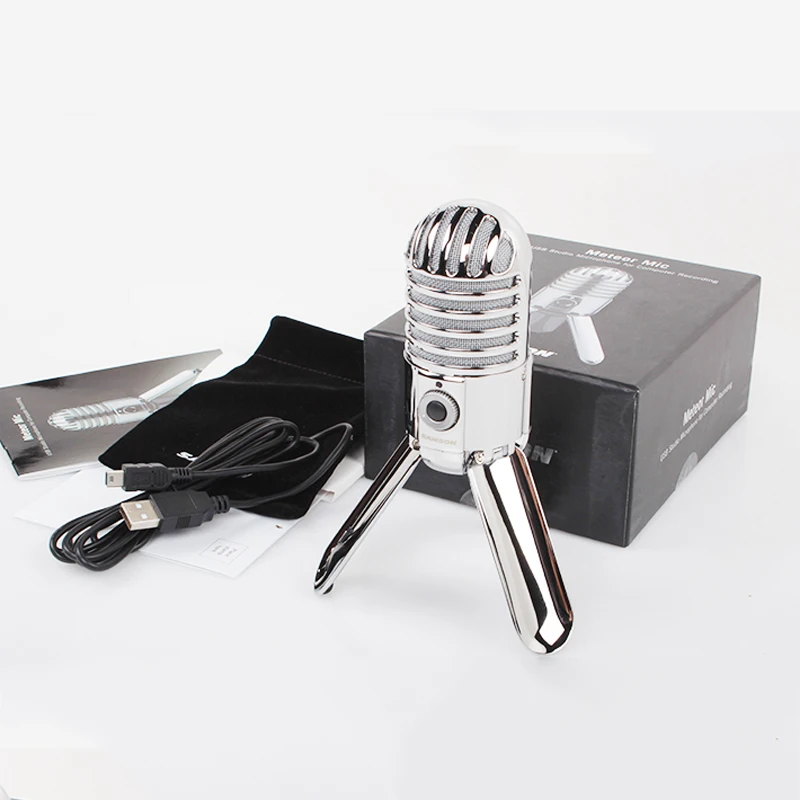 Конденсаторный микрофон Samson Meteor записывающий складная Задняя ножка с usb кабелем