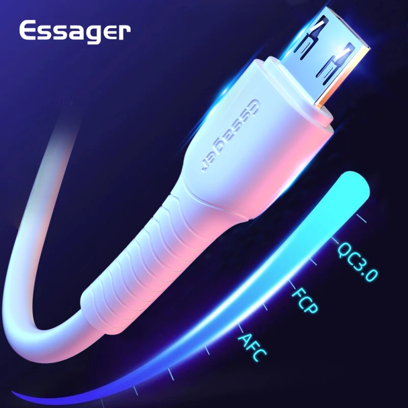 

Essager Micro USB Cable 3A Fast Charging Charger Microusb Wire Cord For Android Mobile Phone Data Cable 0.5m/1m/2m