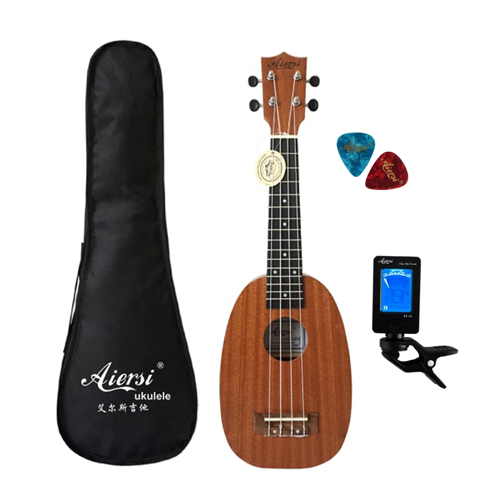 21 дюймов полный набор студенческий цвет ukelele заводская цена красное дерево сопрано Гавайские гитары укулеле - Цвет: 21P with bag tuner