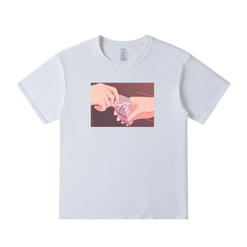 

2022 Hip Hop T Shirt Men Japanese Anime print T-shirt Harajuku Streetwear Casual Short Sleeve Vaporwave Tops Tee