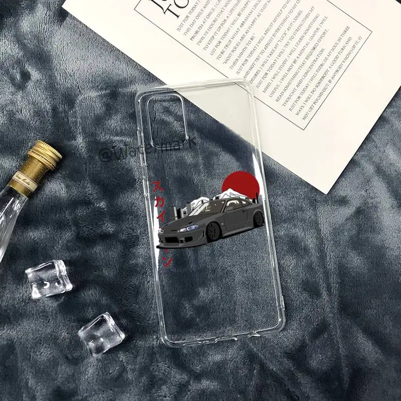 Японский автомобильный мультяшный прозрачный чехол JDM для телефона Samsung A51 A71 A21S S10