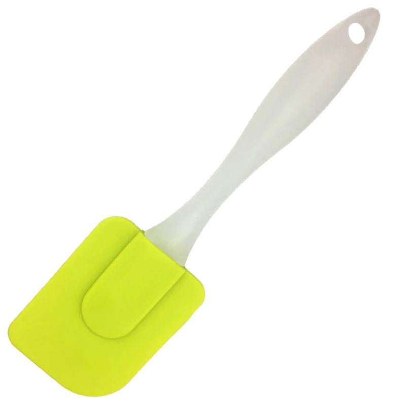 Случайный цвет силиконовый скребок ложка для смешивания дозатор кистей торта
