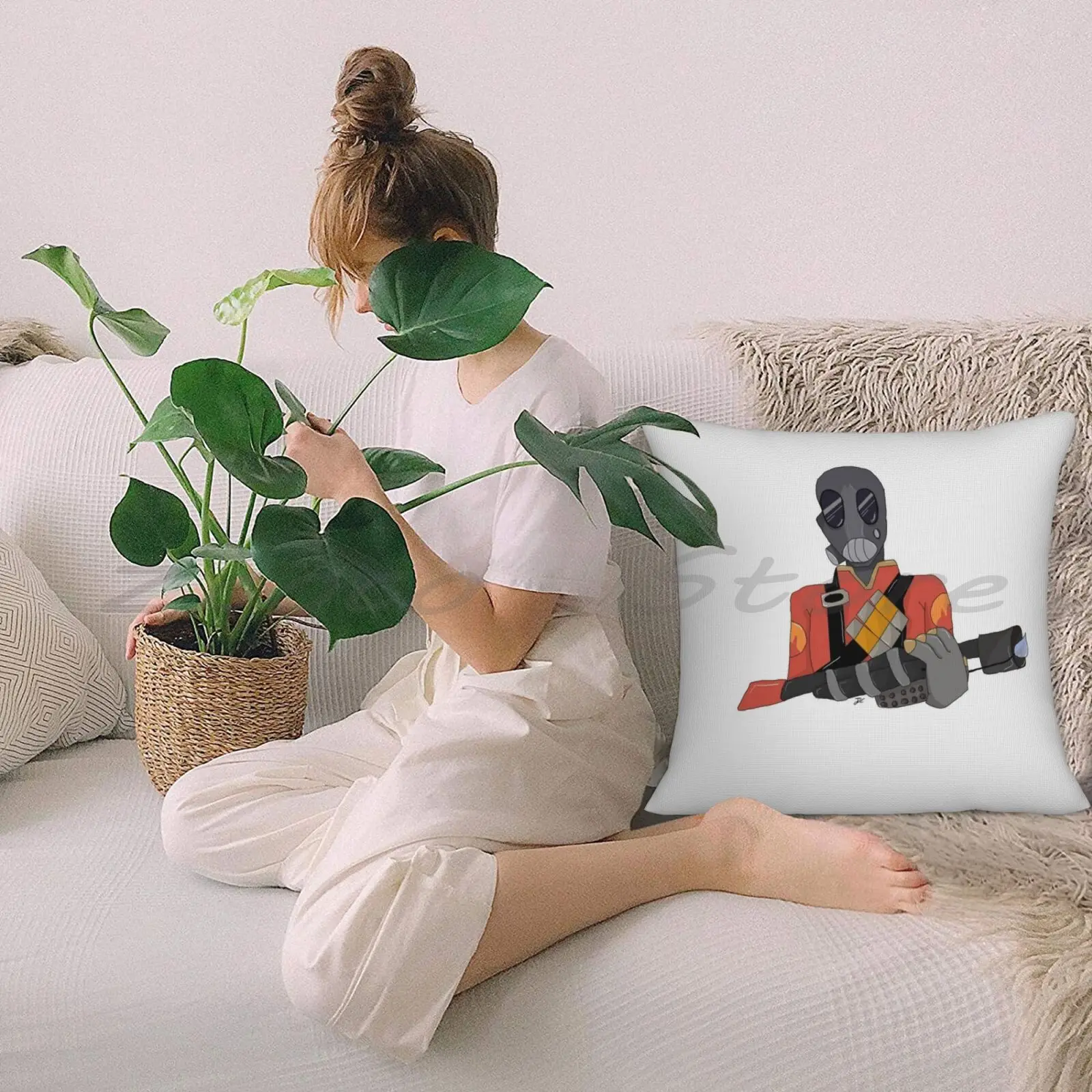 Наволочка Tf2 Pyro с изображением Красной команды персонализированная наволочка