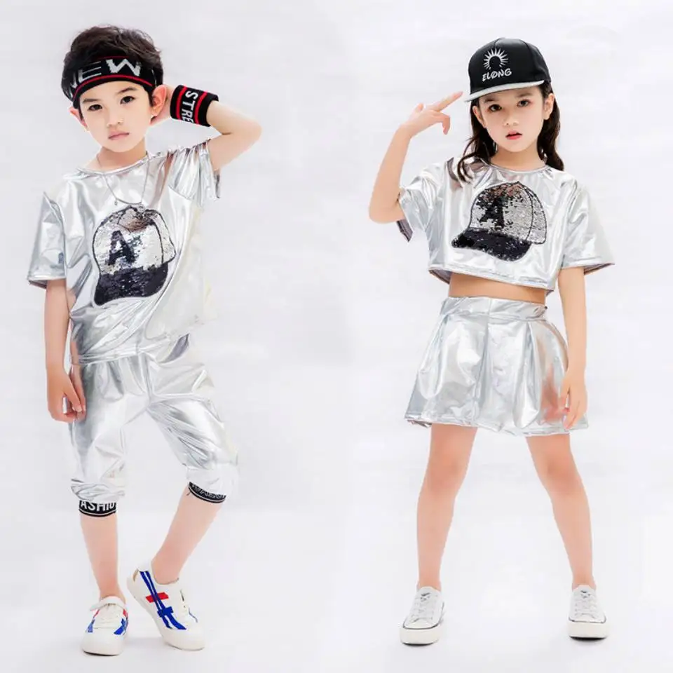 Купи New Arrival Children Clothes Summer Set Baby Girls Boys T-Shirt Shorts 2Pcs/Sets Dance Costume Clothing Suit For 3T 4 8 12Years за 904 рублей в магазине AliExpress