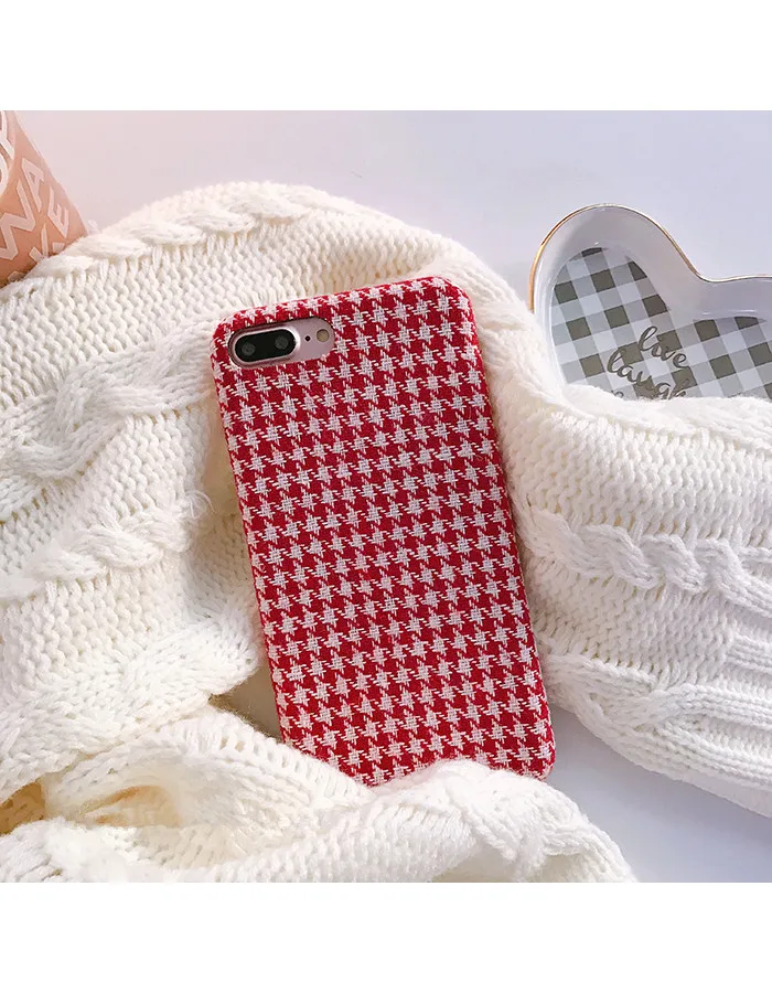 red Gimfun осенне-зимний Мягкий тканевый чехол для телефона для Iphone11 Pro Max чехол красный черный ТПУ чехол для Iphone Xr X Xsmax 7 6 8 Plus - Цвет: red