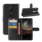 Чехол-книжка для Nokia 6 Second 2018, кожаный чехол-бумажник для Nokia 6 5,5 дюйма