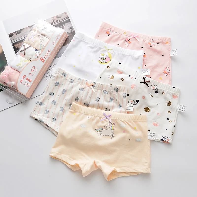 5 шт./комплект детские трусы боксеры хлопковые с единорогом для мальчиков и