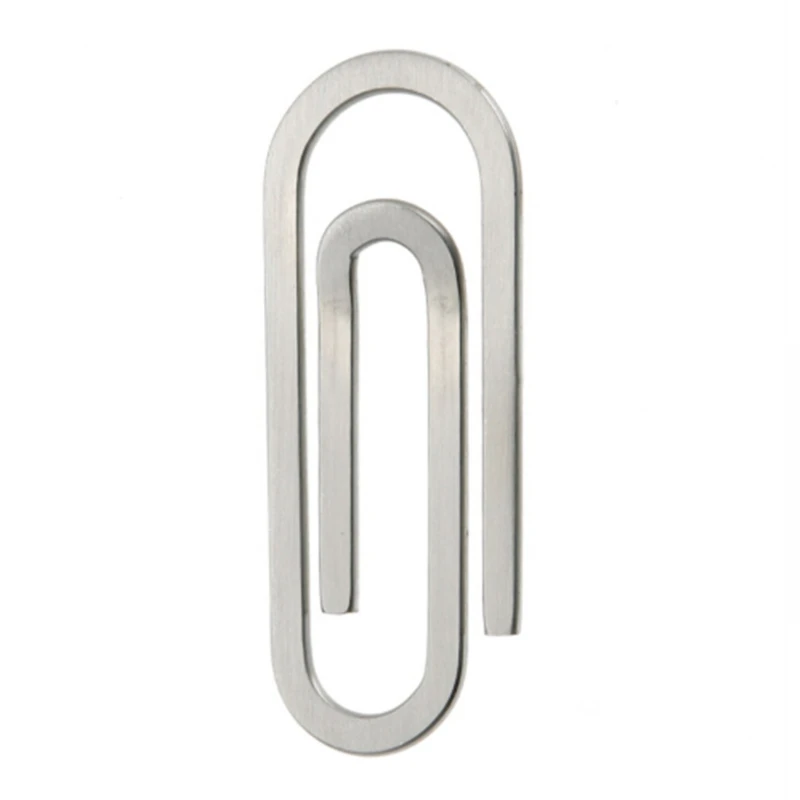

Creative Stainless Steel Metal Money Clips Paper Clip Holder Folder Banknote Clip Silver