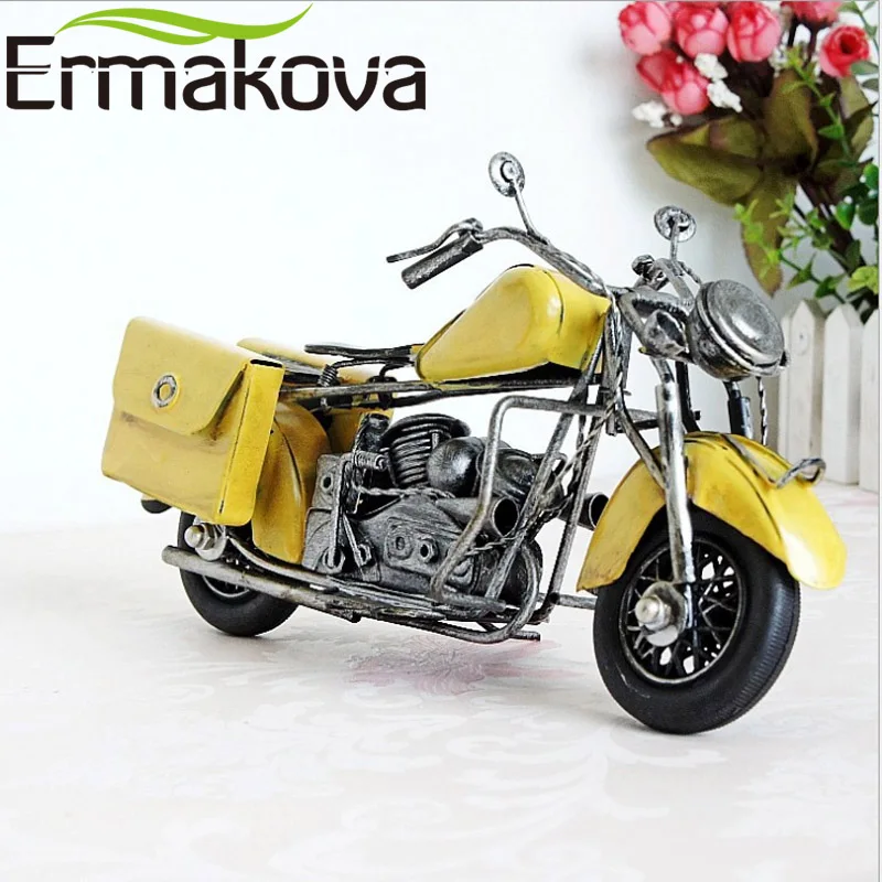 ERMAKOVA 23 см (9 дюймов) винтажная модель мотоцикла Ретро фигурка двигателя Железный