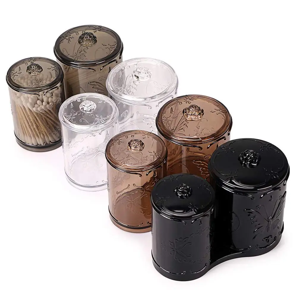 Держатель для палочек HKML с 2 отделениями акриловый держатель ватных макияжа