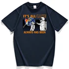 Футболка мужская оверсайз с рисунком астронавта, стильная тенниска в стиле Харадзюку, брендовая майка с круглым вырезом