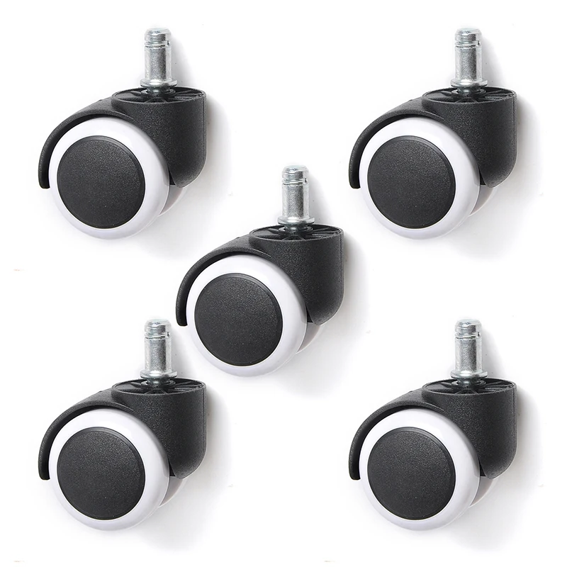 5pcs Hardware Office Chair Wheels Furniture Sofa Roller Brake Replacement Accessories Black Swivel | Обустройство дома
