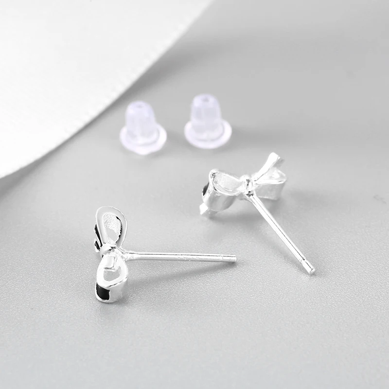 Модные милые черные серьги с бантом для девочек на День святого Валентина