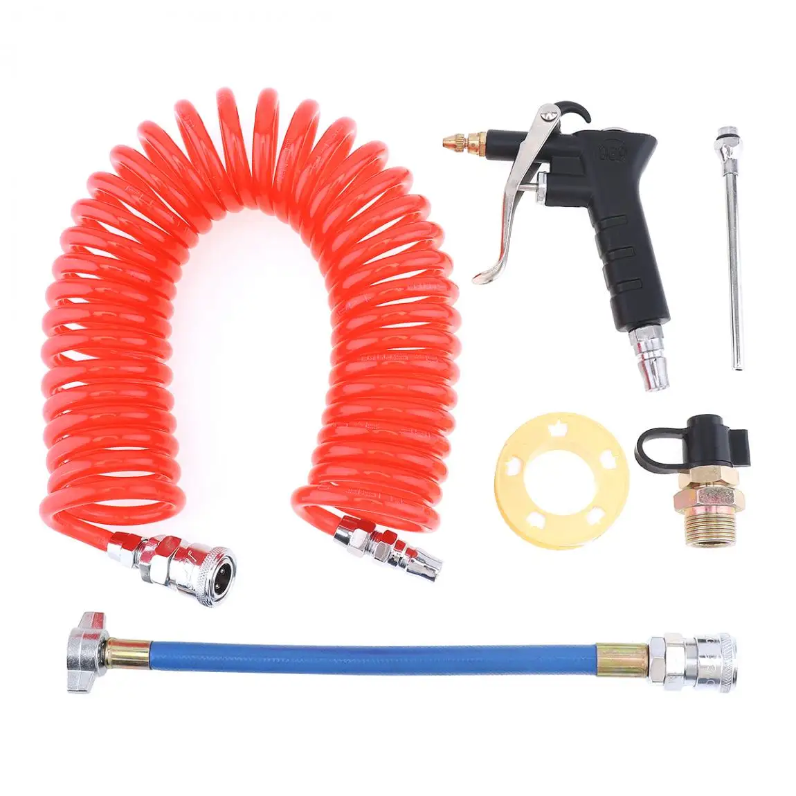 

High Pressure Lengthen Pneumatic Cleaning Dust Gun Set with Flexible Telescopic Hose and Hand Air Valve for Machinery Cleaning