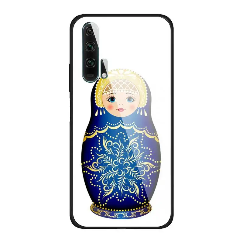 

Russian Doll Glass Phone Case Back Shell For Huawei P20 Pro P30 Lite Mate 9 10 20 Pro Nova 3i 5 3E Cover Accessories