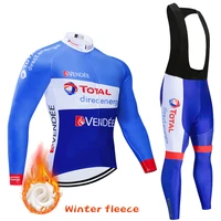 winter 2021 bike team cycling clothing 19d bike pants set ropa ciclismo mens thermal fleece long bicycling jersey maillot wear