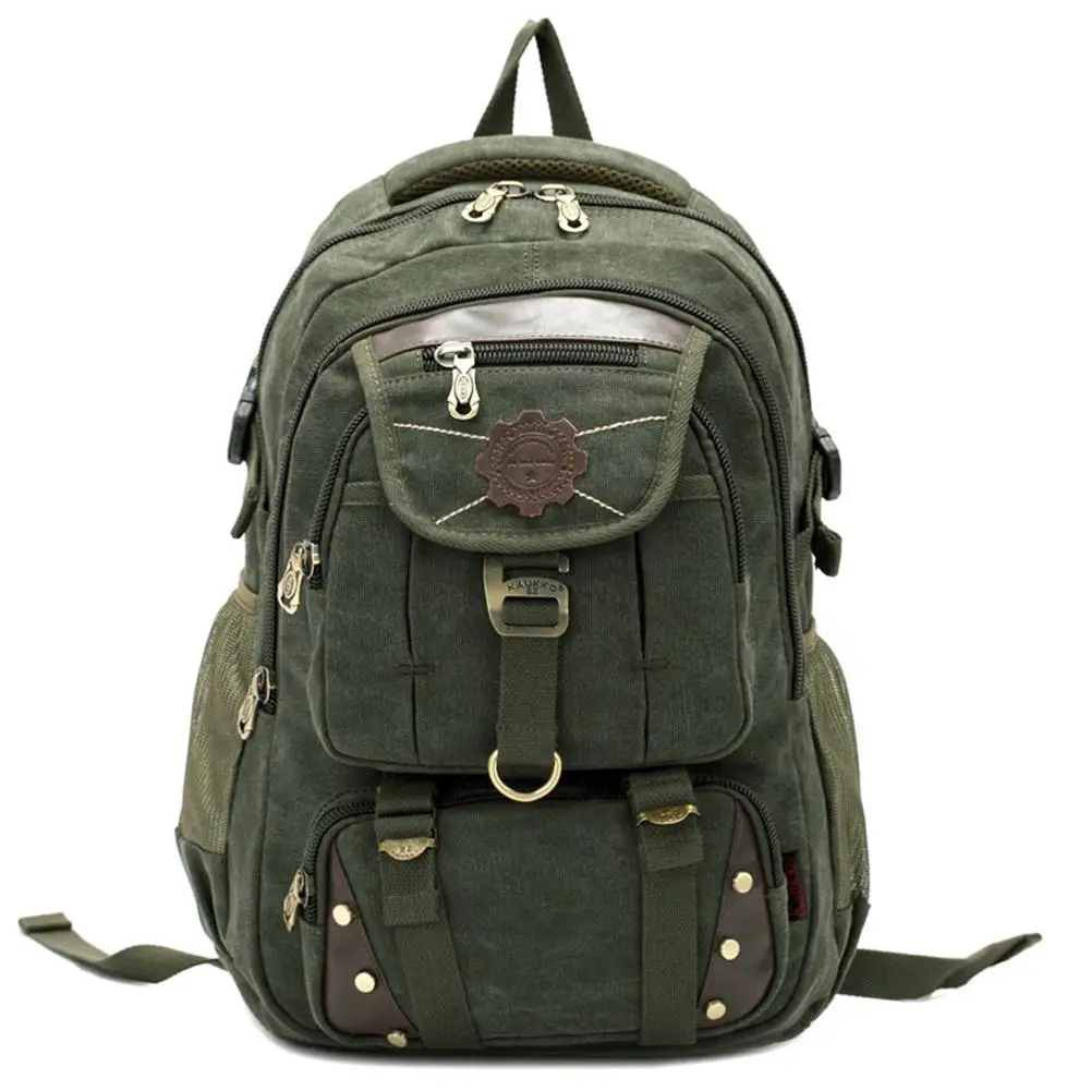 Army Green Мужская Уличная дорожная сумка, холщовый рюкзак для ноутбука, школьные сумки, спортивные рюкзаки, складная сумка для походов, альпинизма, кемпинга, рюкзак - Цвет: Army Green