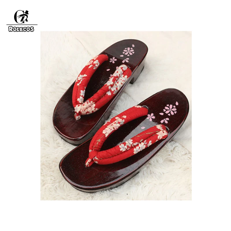 Женские аниме туфли для косплея ROLECOS обувь из павловнии на толстой деревянной