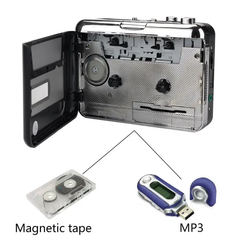 Кассетный проигрыватель записывающая лента к цифровому конвертеру MP3 захват