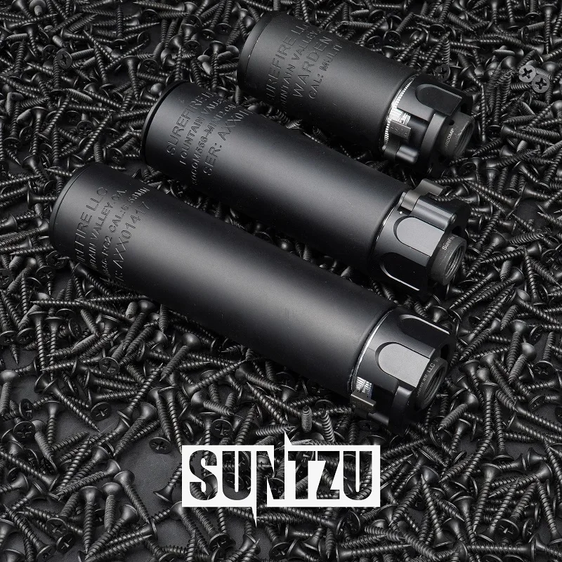 

14MM CCW Metal SUREFIRE SOCOM556 SUPPRESSOR WITH WARCOMP MUZZLE FOR Gel Blaster Airsoft AEG GBB